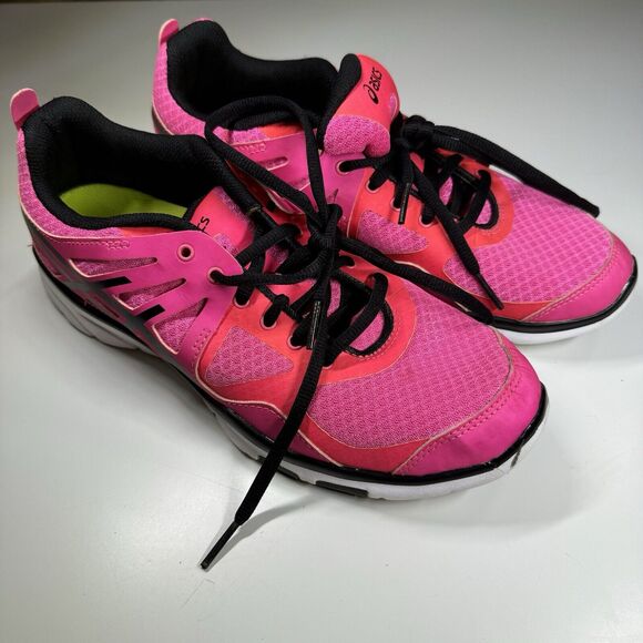 Asics Gel Shoes Sneakers Neon Pink Mesh S378N Size 8.5 Women’s Running Training - Picture 3 of 8